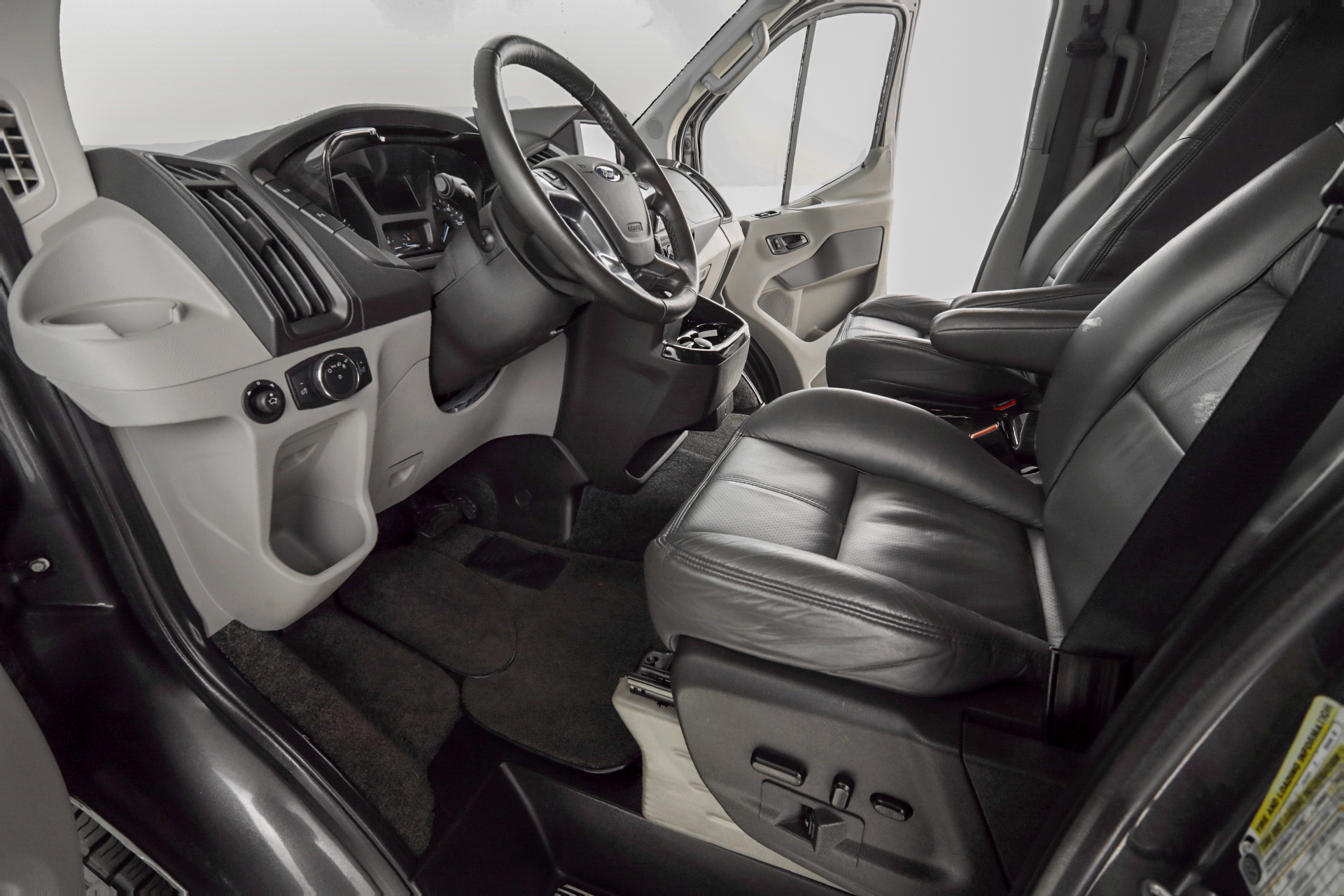 Leather front seats and driver cockpit