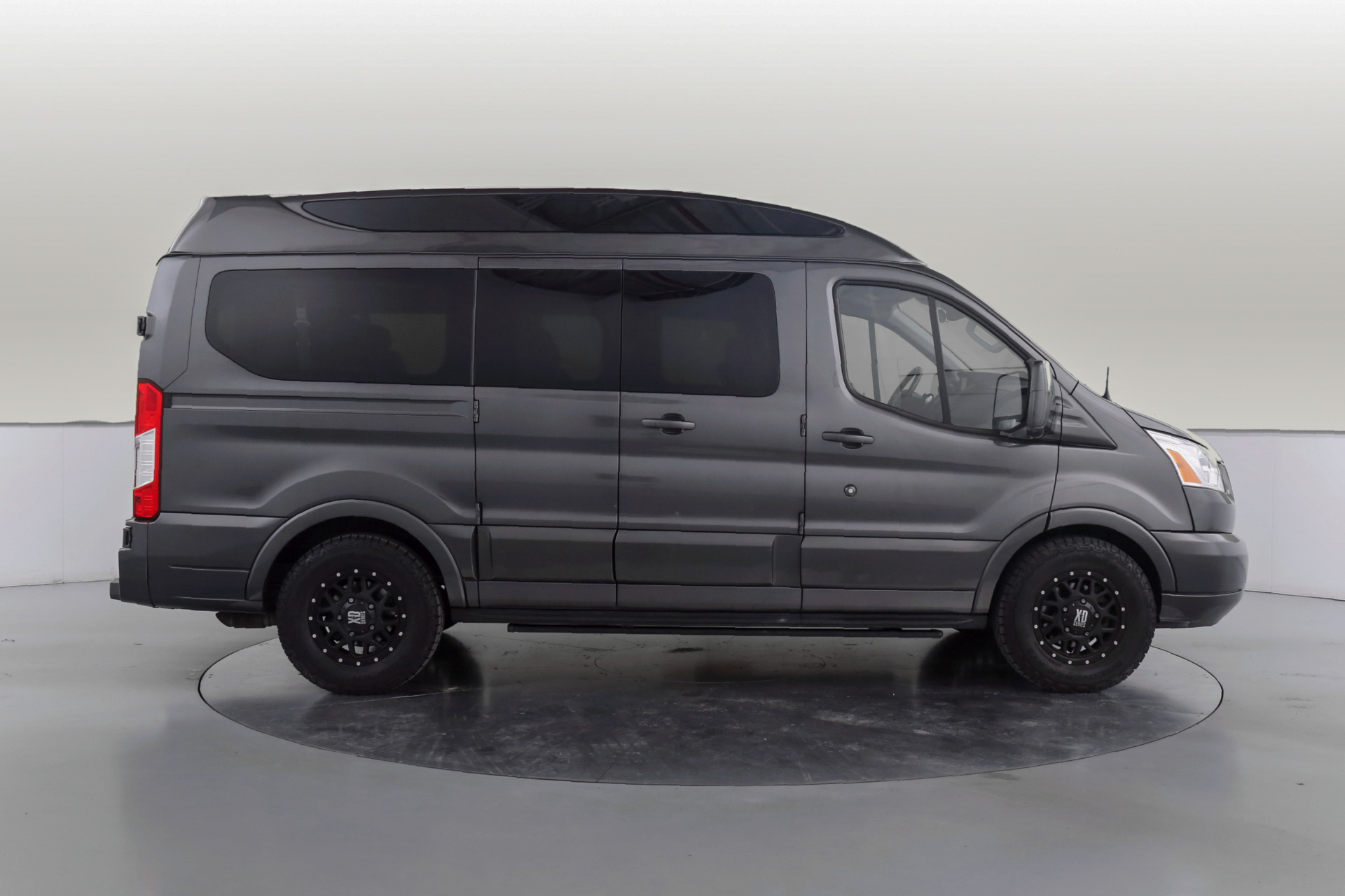Full side profile of the Ford Transit Explorer Van